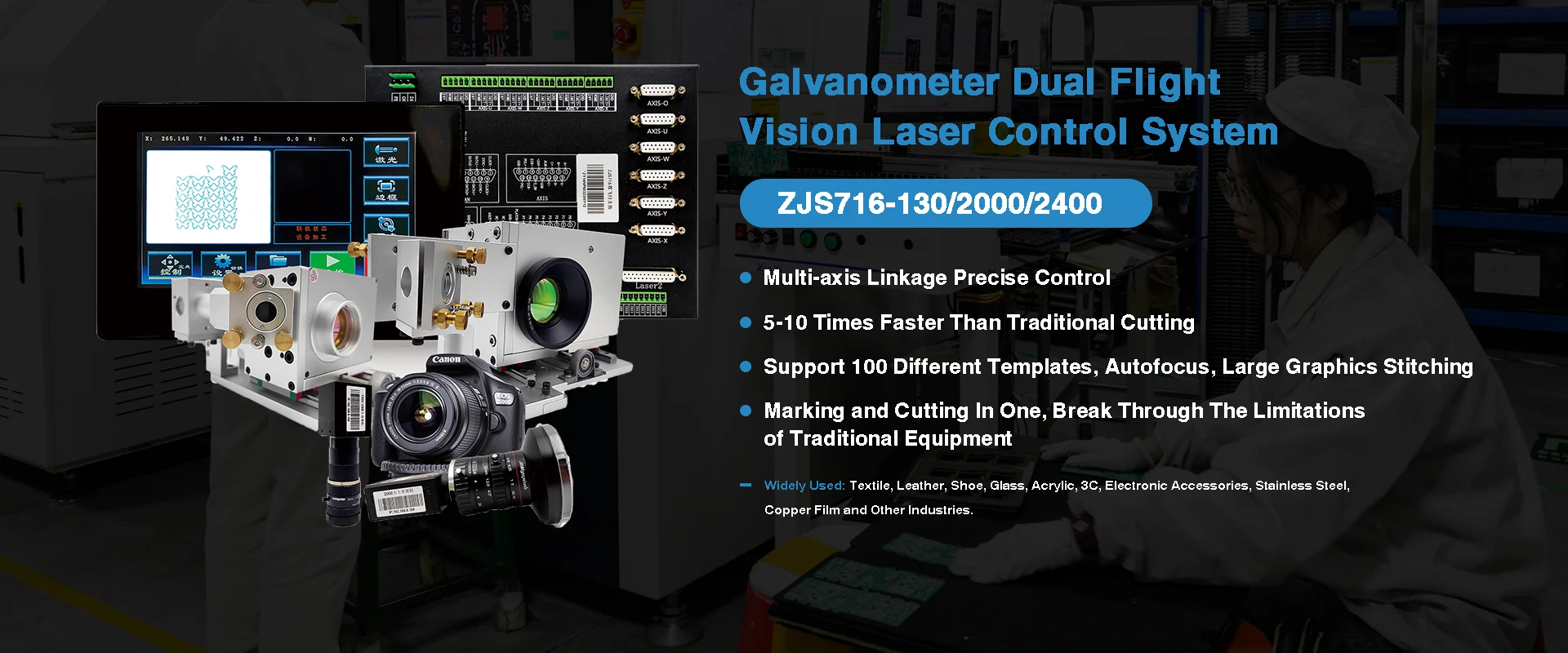 Çin Galvanometre Çift Uçuş Görüşü Lazer Kontrol Sistemi